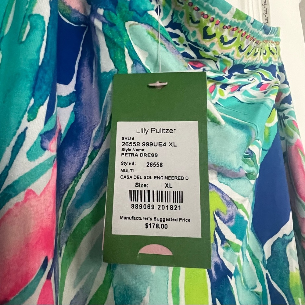 Lilly Pulitzer Petra One Shoulder Dress Multi Casa Del Sol Engineered - Picture 5 of 5